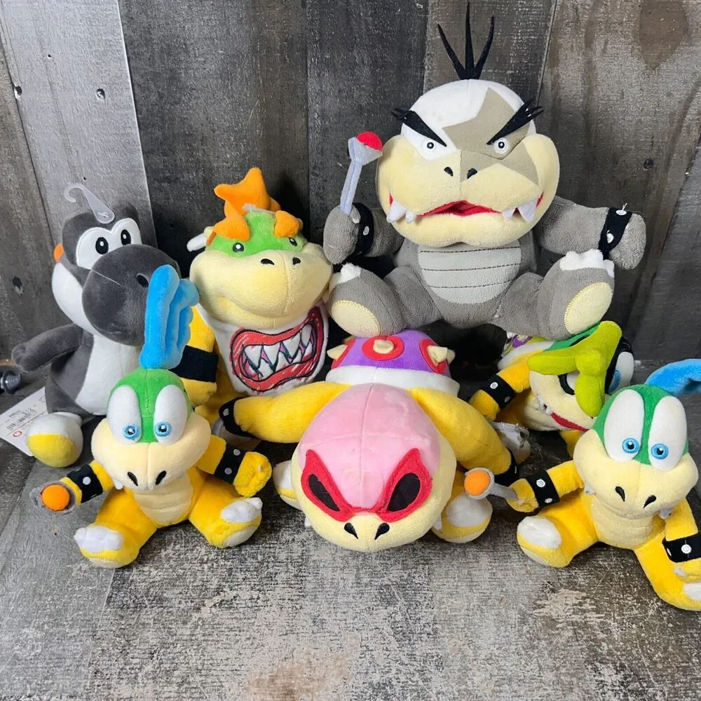 Super‎ Mario All Star Collection Koopalings Plush Lot Yoshi
